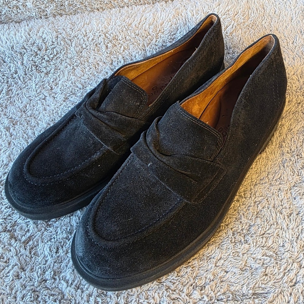 Paul Green Sadie Loafers Black Suede Twist Detail Comfort Shoes UK 6.5 US 9 NEW
